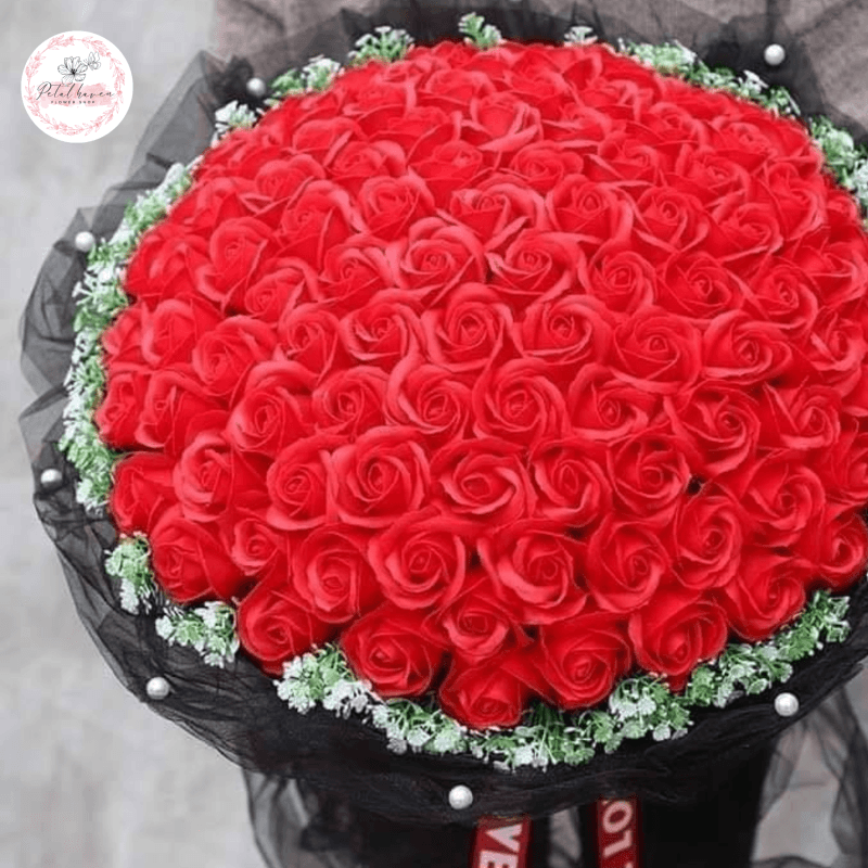 Ảnh bó hoa sáp tone sáp hồng
