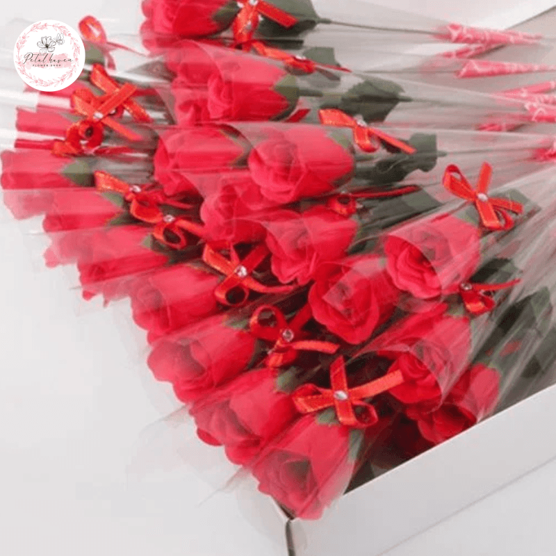 Hình ảnh bó hoa hồng sáp 1 bông