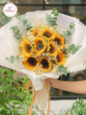 bó hoa hướng dương 5 bông