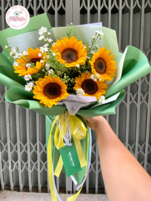 bó hoa hướng dương 5 bông